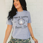 Porch Goose Club Tee - Grey - Lace and Grace Boutique
