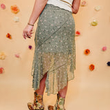 Floral Maxi Skirt - Dusty Olive - Lace and Grace Boutique