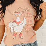 You Just Yeed Your Last Yaw Goose Tee - Peachy - Lace and Grace Boutique