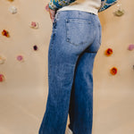 Annie Comfort Stretch High Rise Wide Leg Jeans - Lt Denim - Lace and Grace Boutique