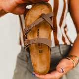 Birkenstock Mayari Birkibuc Sandal - Mocha - Lace and Grace Boutique