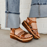 Bedstu Necessary Flatform Sandal - Tan Rustic Nectar Lux - Lace and Grace Boutique