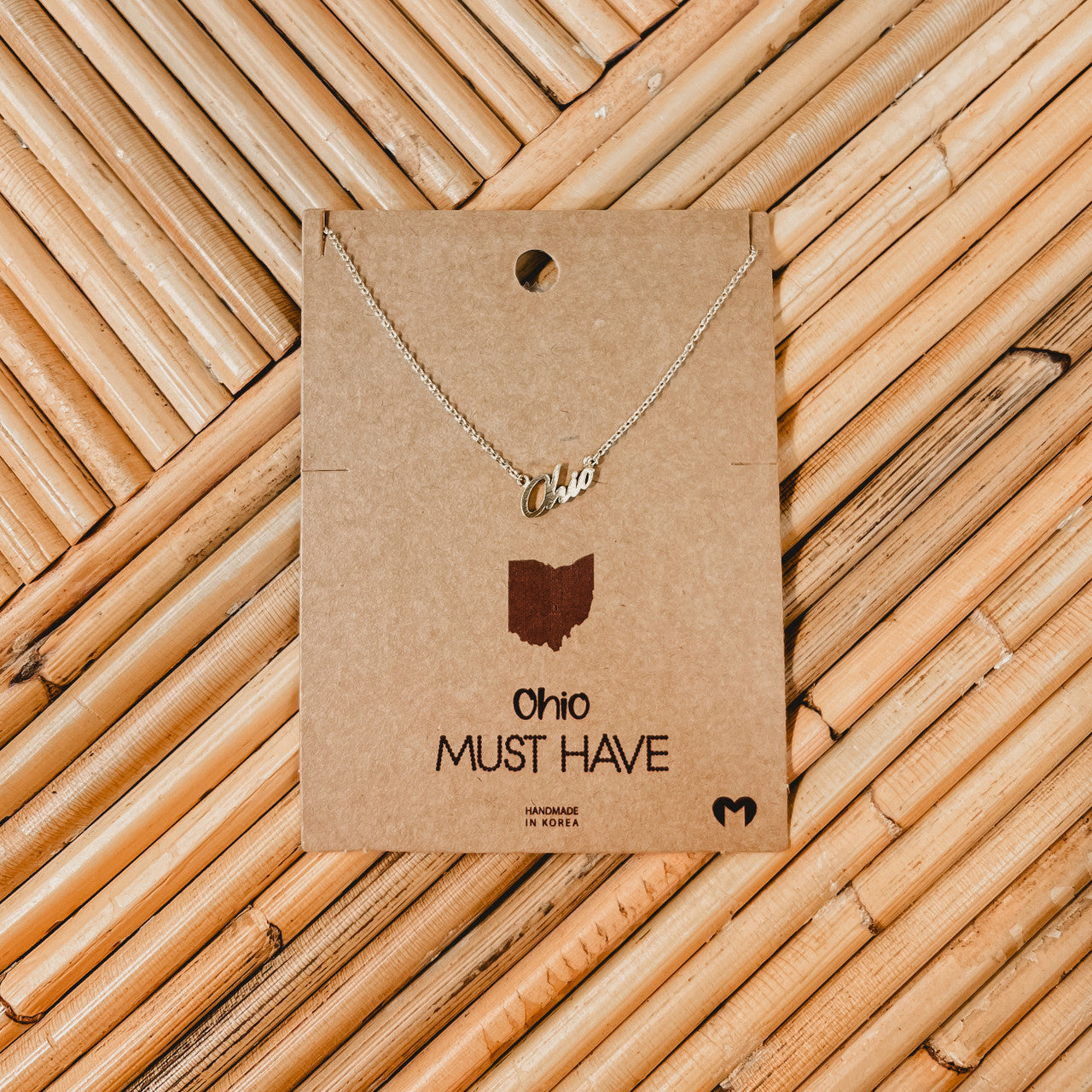 Handwritten Ohio Pendant Necklace - Lace and Grace Boutique