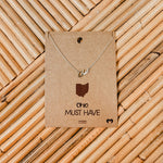 Handwritten Ohio Pendant Necklace - Lace and Grace Boutique