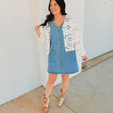 Button-Up Denim Mini Dress - Lace and Grace Boutique