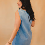 Button-Up Denim Mini Dress - Lace and Grace Boutique