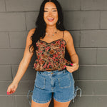 High Waisted Side Lace Up Denim Shorts - Lace and Grace Boutique