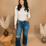 Millie High Rise Wide Leg Flying Monkey Jean - Medium Wash - Lace and Grace Boutique