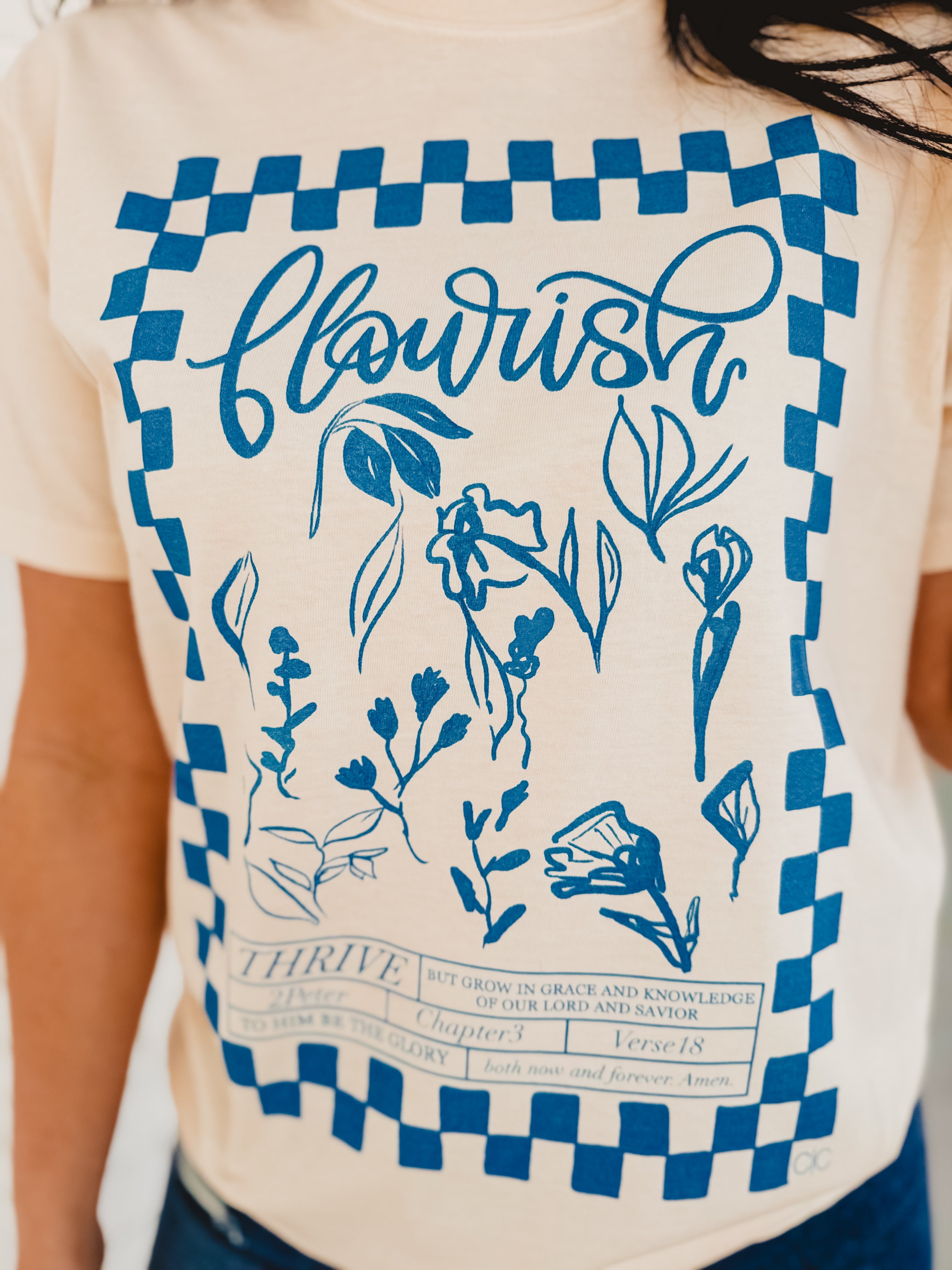 Flourish Graphic Tee - Ivory - Lace and Grace Boutique
