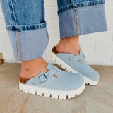 Side View of Birkenstock clogs