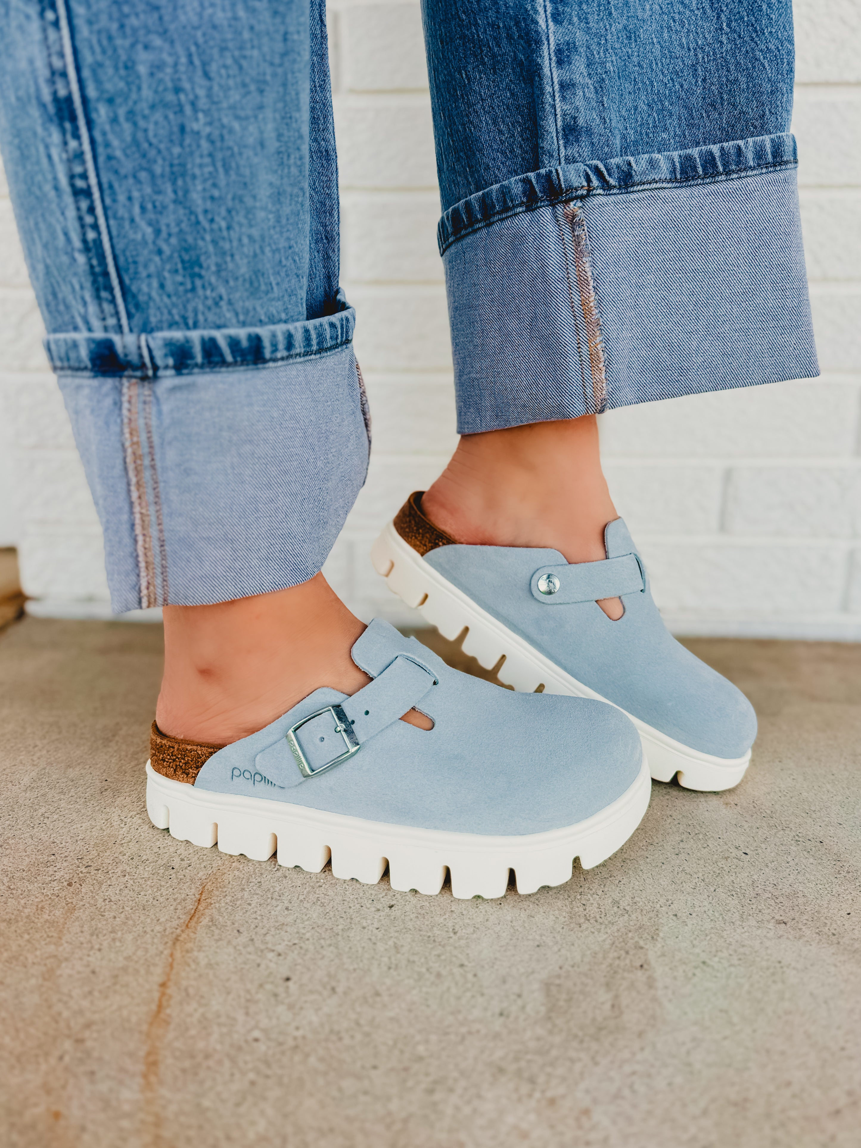 Side View of Birkenstock clogs