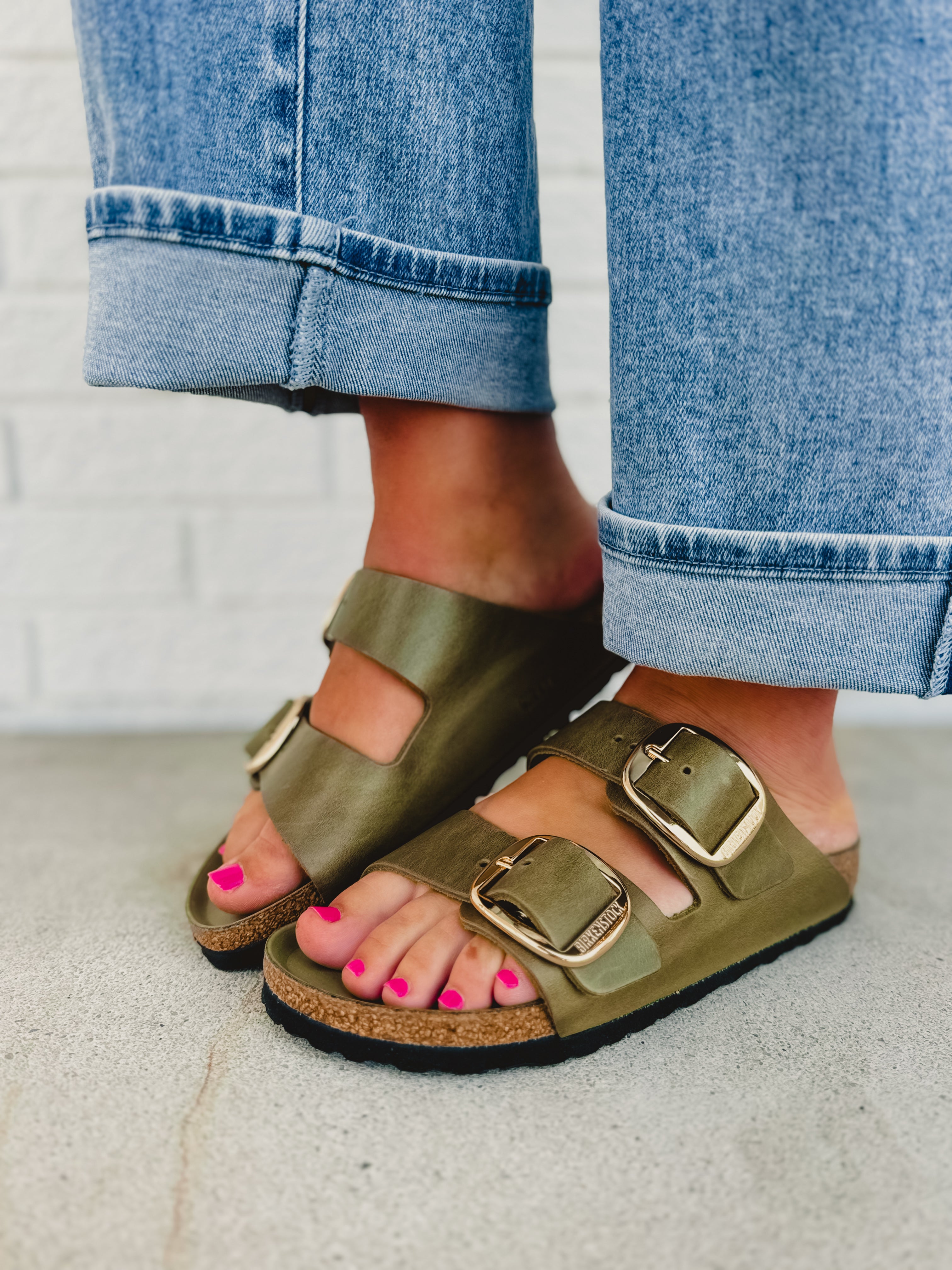 Birkenstock Arizona Big Buckle Sandal - Olive - Lace and Grace Boutique