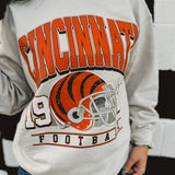 90's Vintage Cincinnati Football Crewneck - Sand