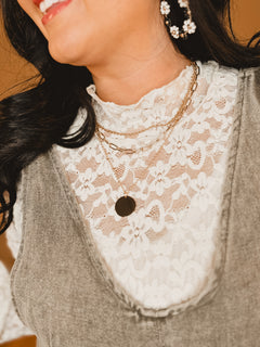 Something Gold 3 Layer Necklace - Lace and Grace Boutique