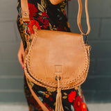 Bedstu Half Moon Crossbody - Tan Rustic - Lace and Grace Boutique