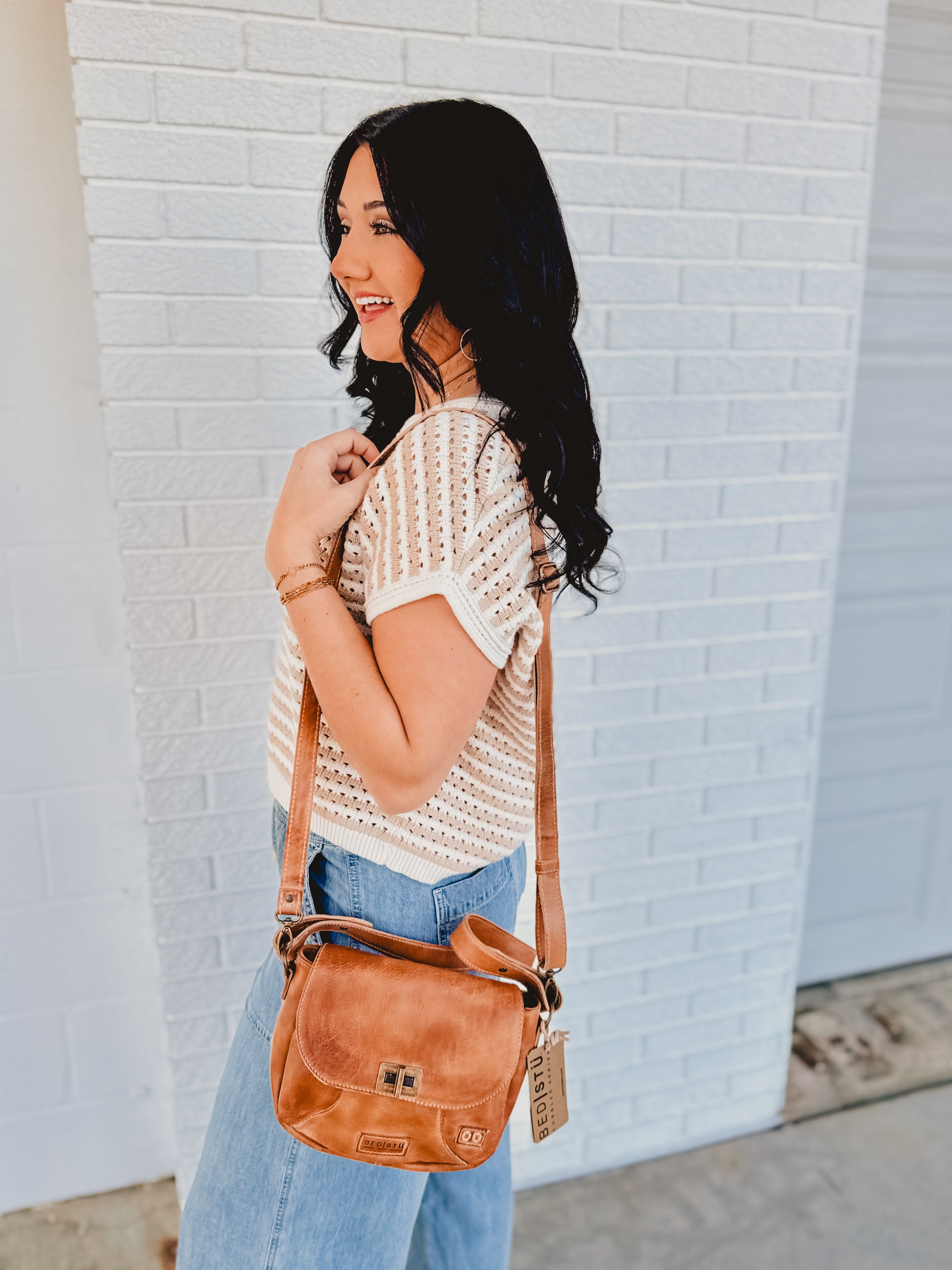 Bedstu Elect Crossbody Bag - Tan Rustic - Lace and Grace Boutique