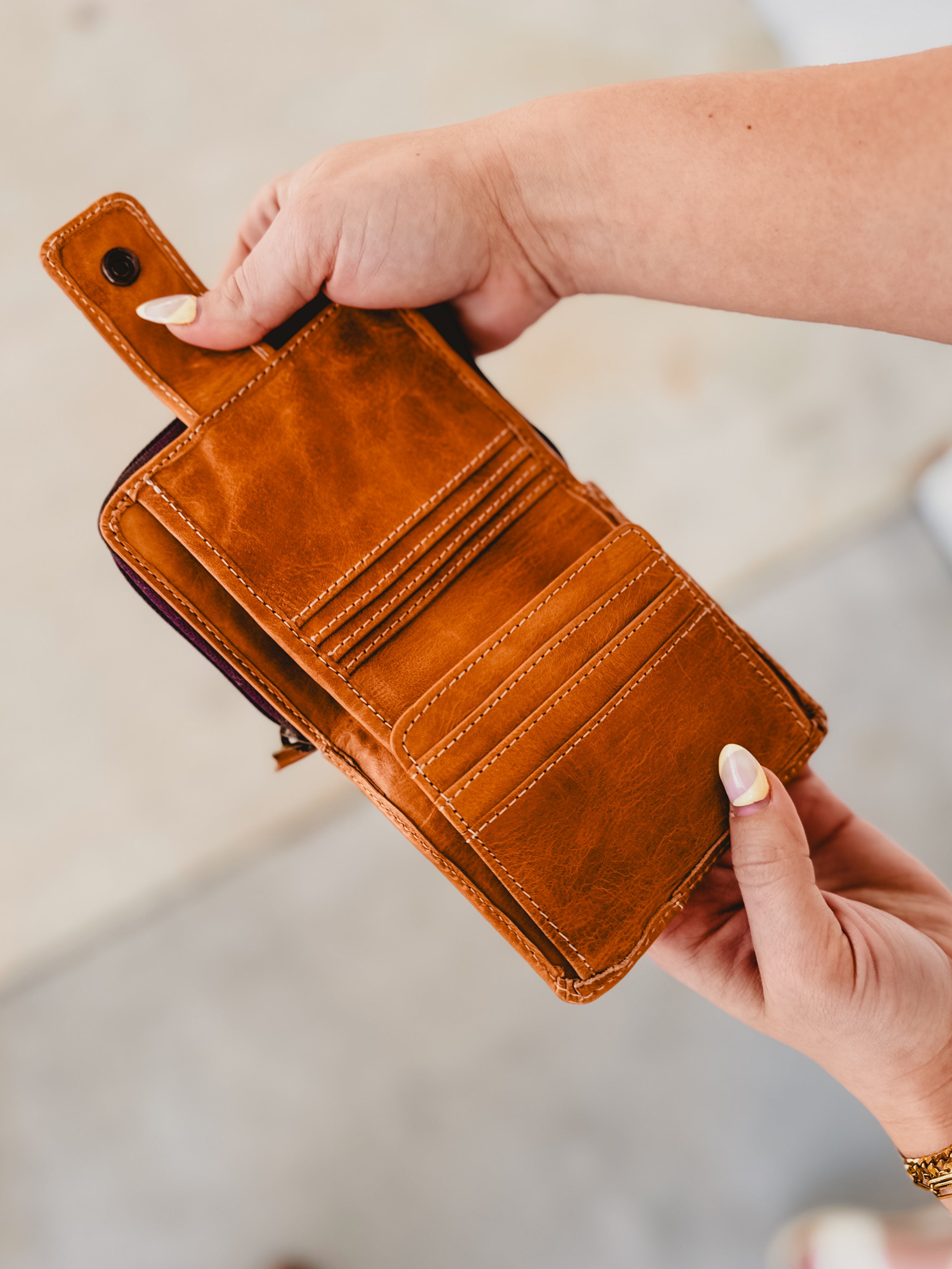 Bedstu Plus Leather Wallet - Pecan DD - Lace and Grace Boutique