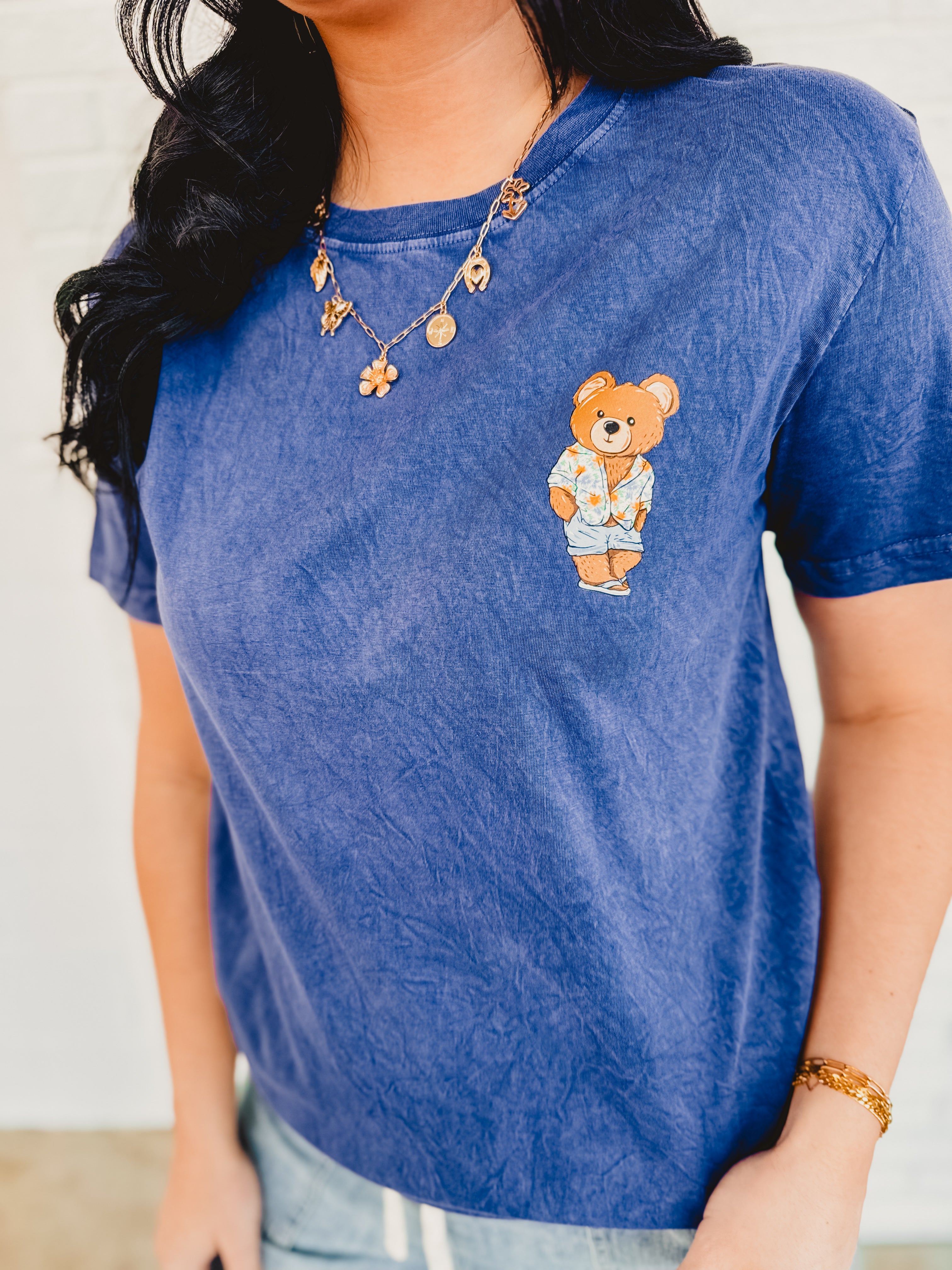 Simply Southern It's All Good Tee - Washed Navy - Lace and Grace Boutique