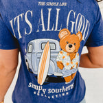 Simply Southern It's All Good Tee - Washed Navy - Lace and Grace Boutique