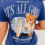 Simply Southern It's All Good Tee - Washed Navy - Lace and Grace Boutique