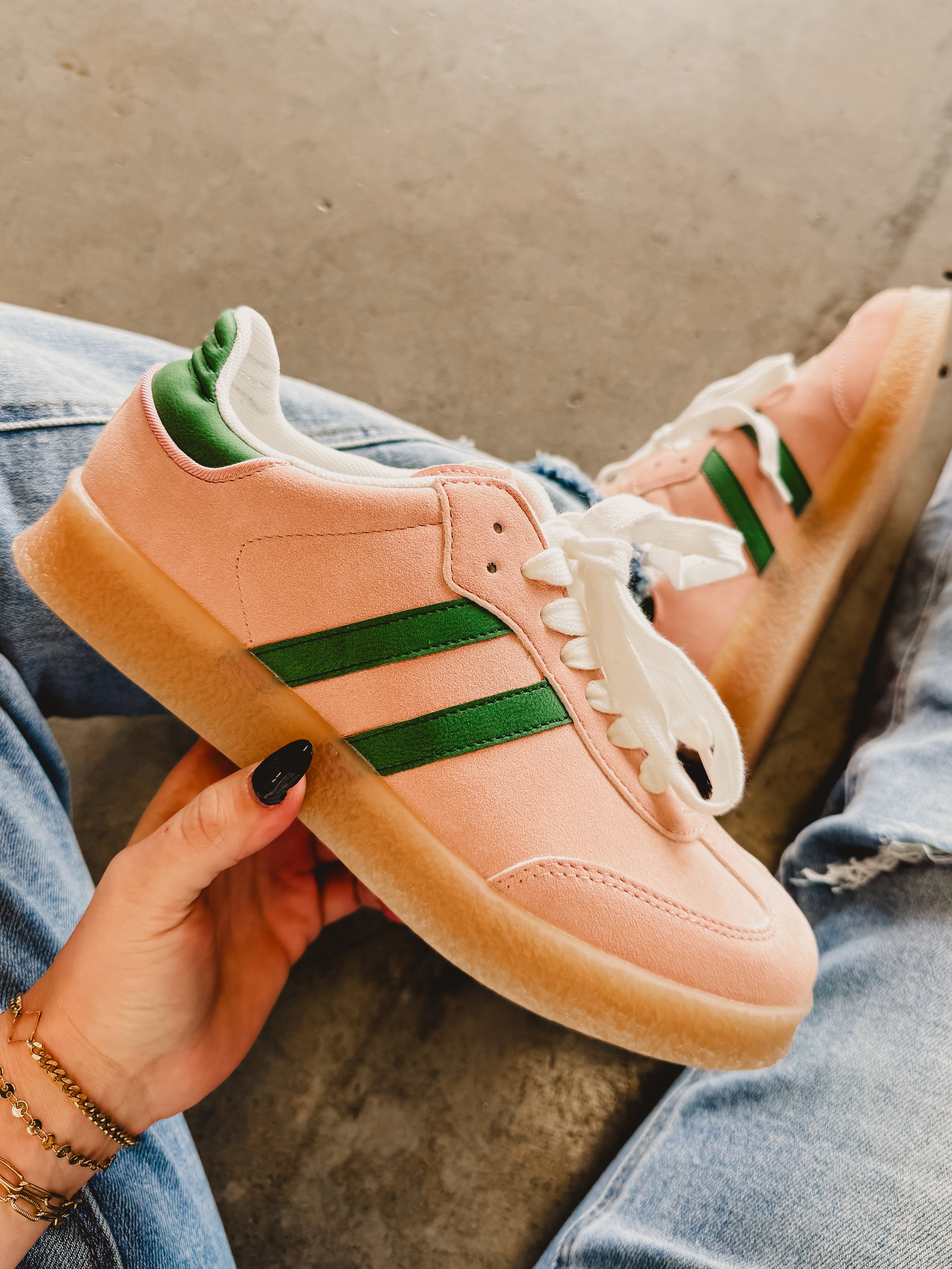 Christi Sneakers - Blush - Lace and Grace Boutique