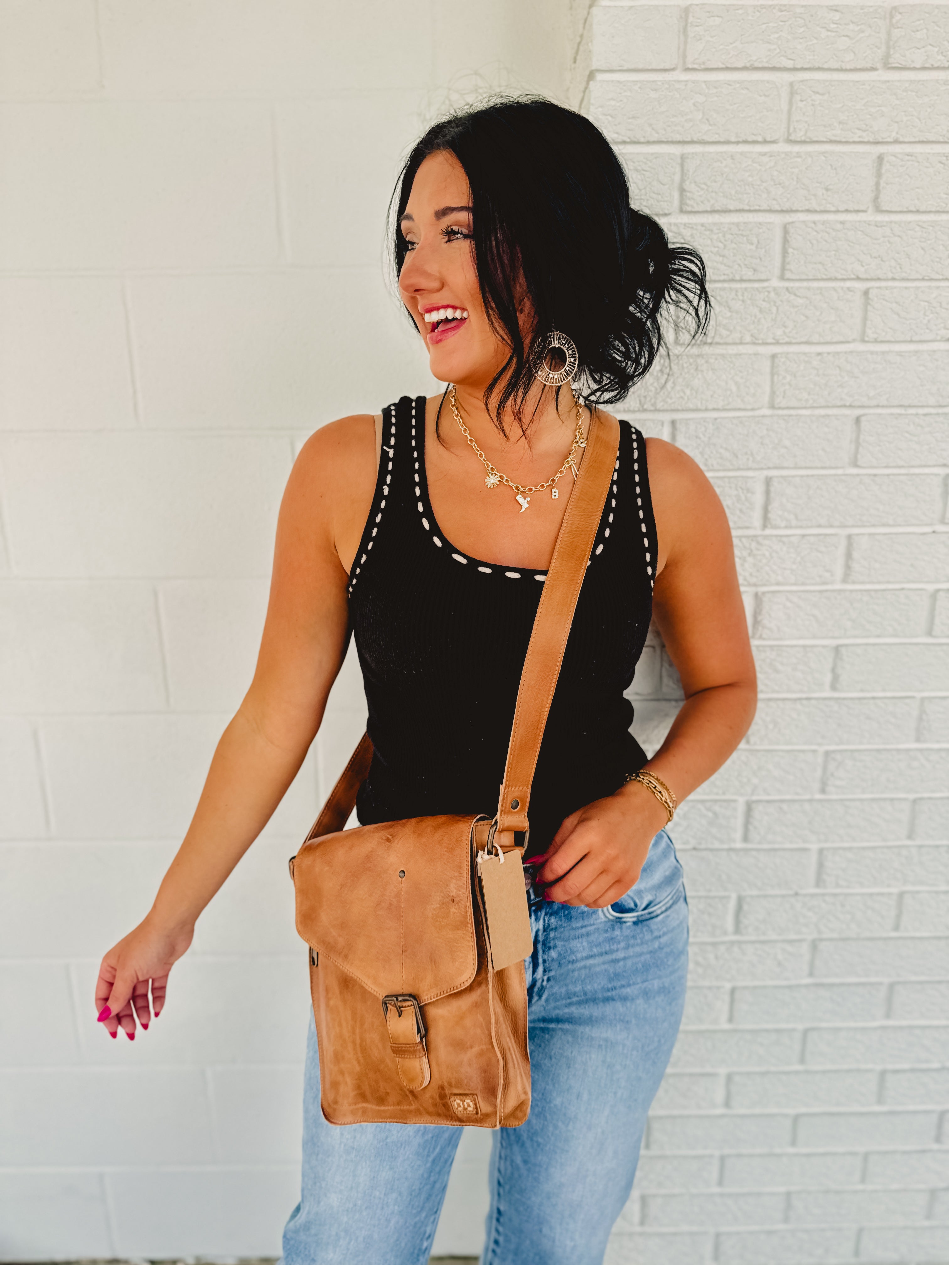Bedstu Venice Beach Crossbody Bag - Tan Rustic - Lace and Grace Boutique