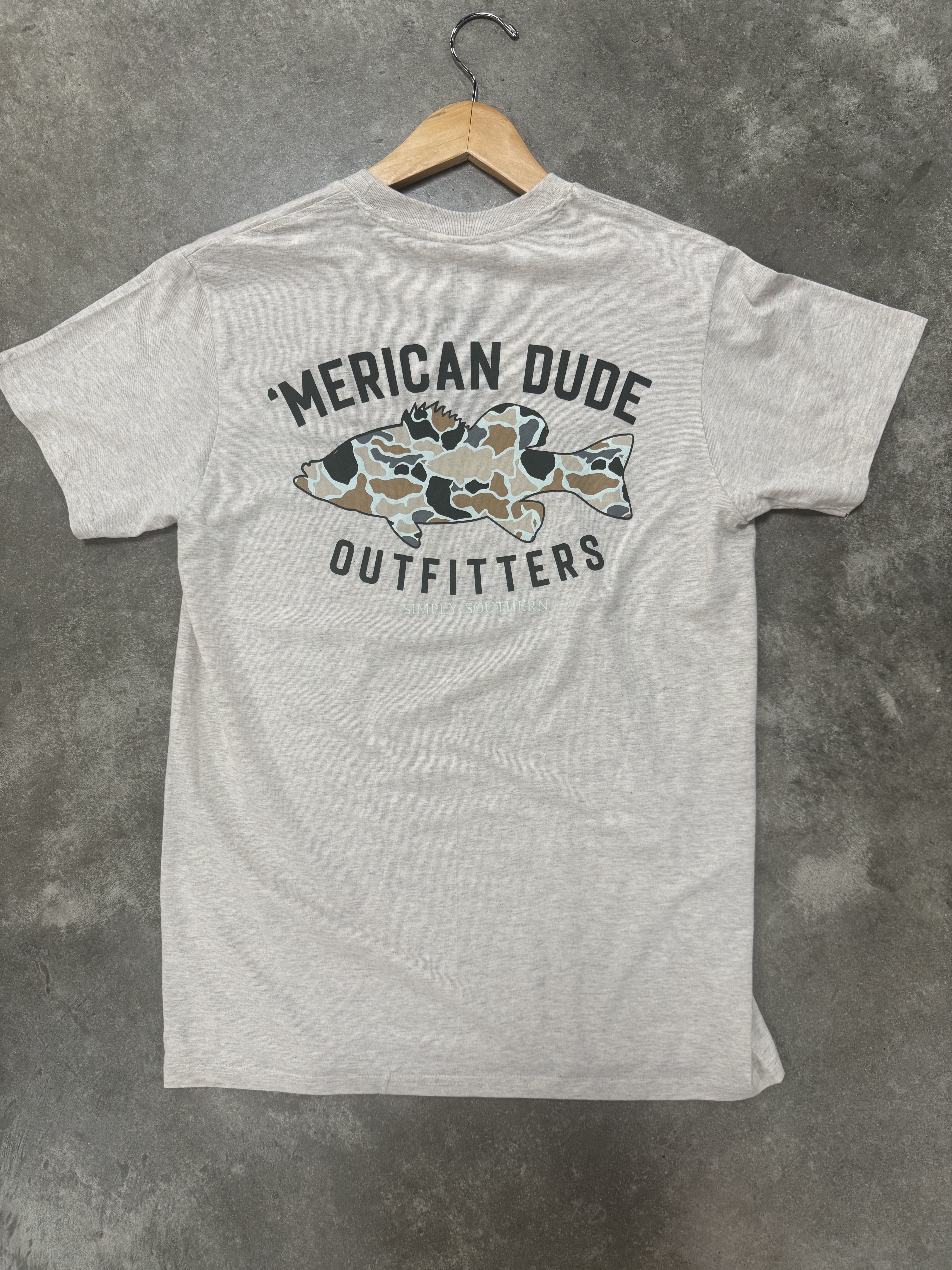 Simply Southern Men's Fish Camo Tee - Oat - Lace and Grace Boutique