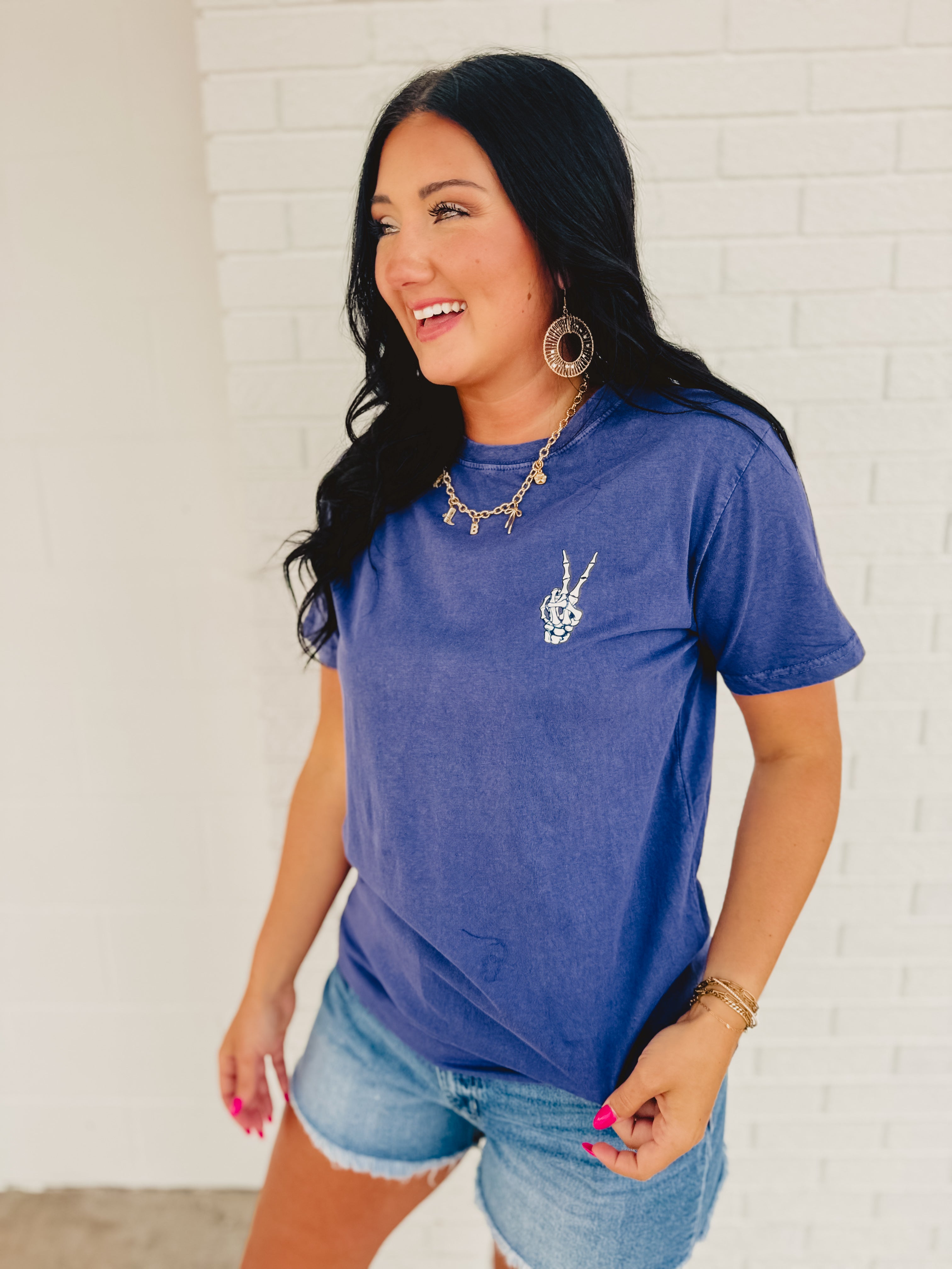 Simply Southern Good Energy Tee - Navy - Lace and Grace Boutique