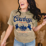 Cowboy Wild West Mineral Graphic Tee - Sage - Lace and Grace Boutique