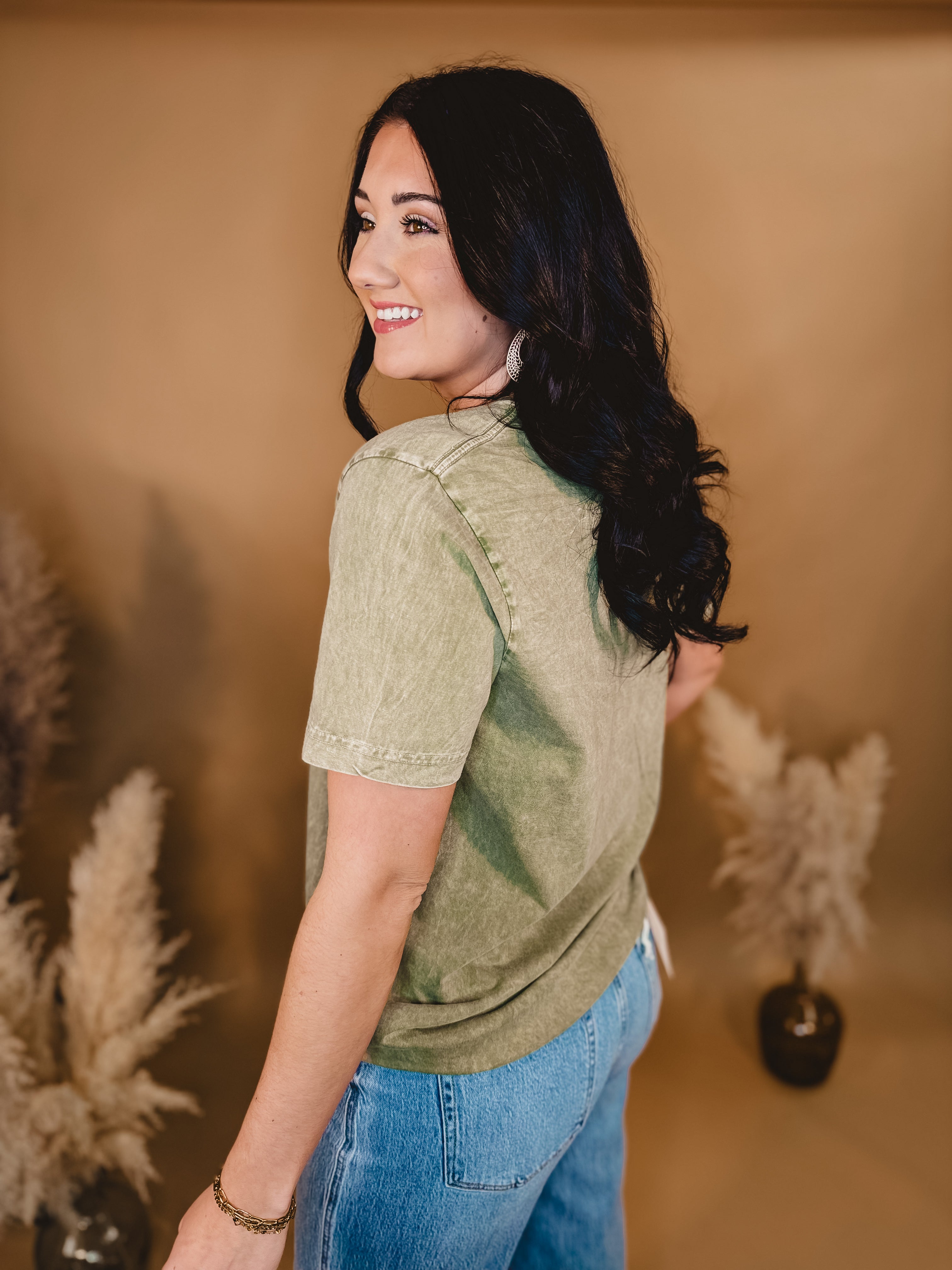 Cowboy Wild West Mineral Graphic Tee - Sage - Lace and Grace Boutique