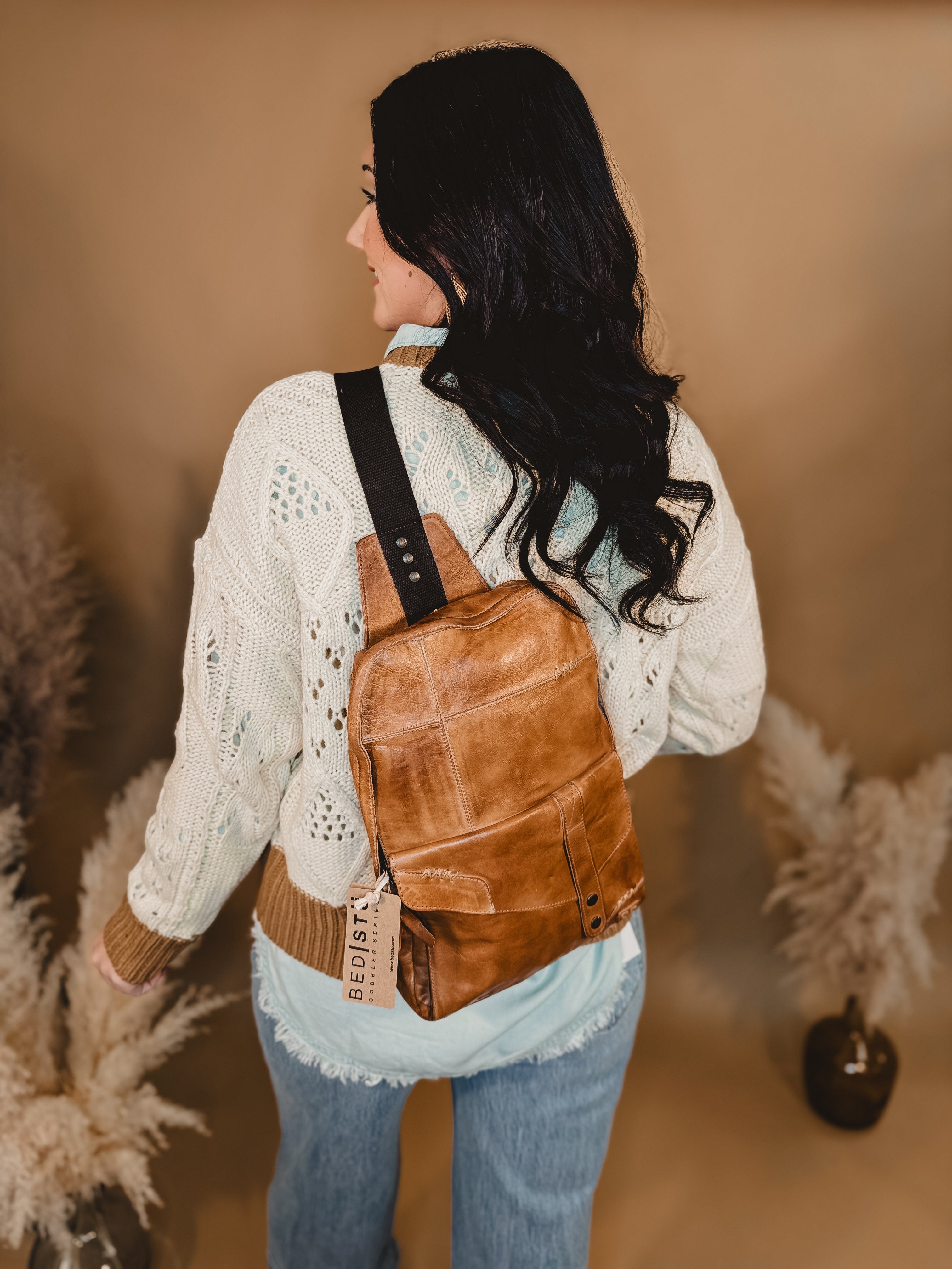 Bedstu Boss Sling Bag - Tan Rustic - Lace and Grace Boutique