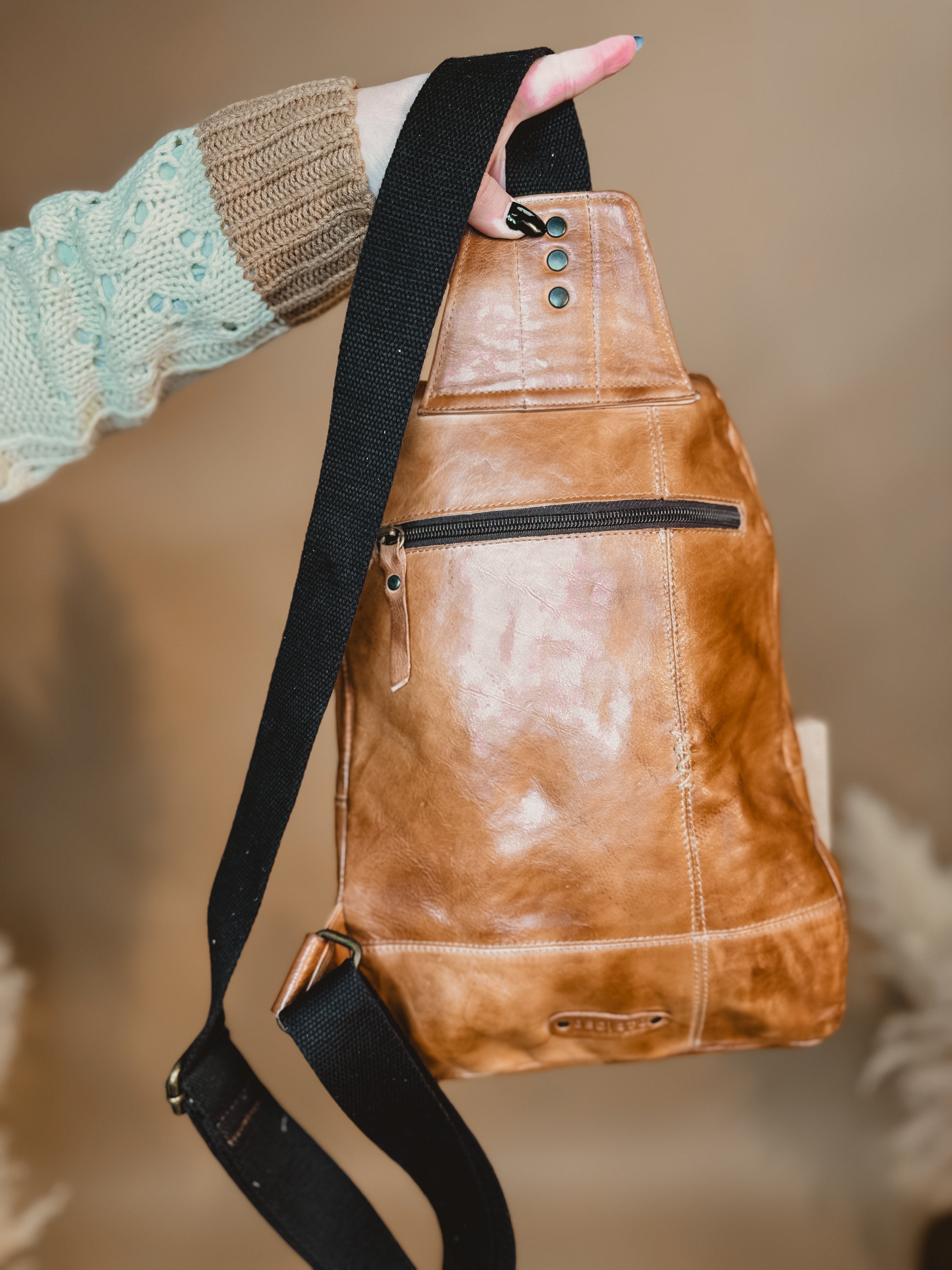 Bedstu Boss Sling Bag - Tan Rustic - Lace and Grace Boutique