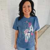 Mama Rose Tee - Slate Blue - Lace and Grace Boutique