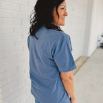 Mama Rose Tee - Slate Blue - Lace and Grace Boutique