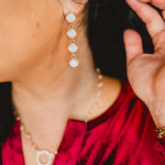 All On You Stone Drop Earrings - White - Lace and Grace Boutique