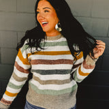 Multicolor Striped Sweater - Off White