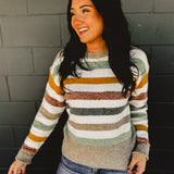 Multicolor Striped Sweater - Off White