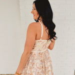 Paisley Halter Neck Embroidered Midi Dress - Cream Multi - Lace and Grace Boutique