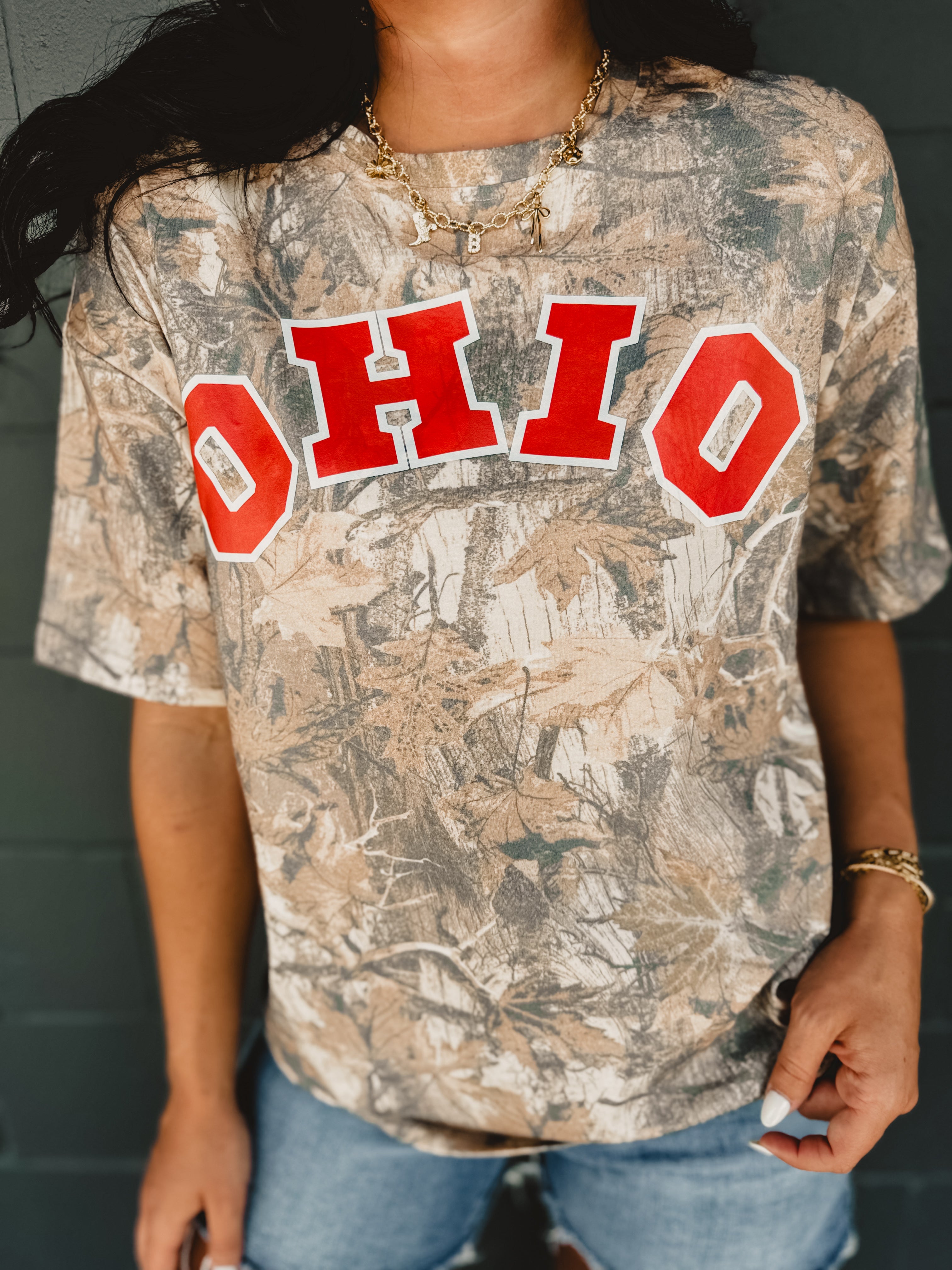 Ohio Camo Graphic Tee - Lace and Grace Boutique