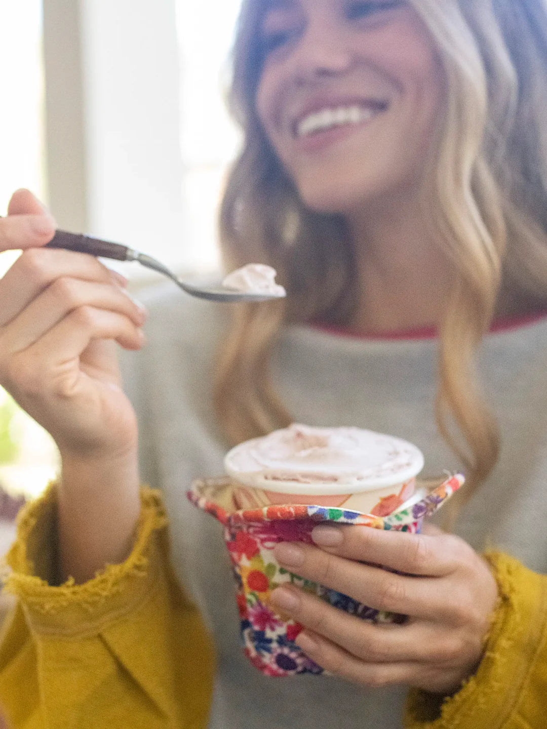 Natural Life Ice Cream Cozy - Bright Floral Garden - Lace and Grace Boutique