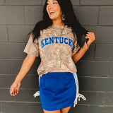 Bow Detail Track Mini Skirt - Blue - Lace and Grace Boutique