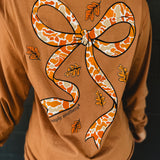 Simply Southern Long Sleeve Camo Bow Top - Chestnut