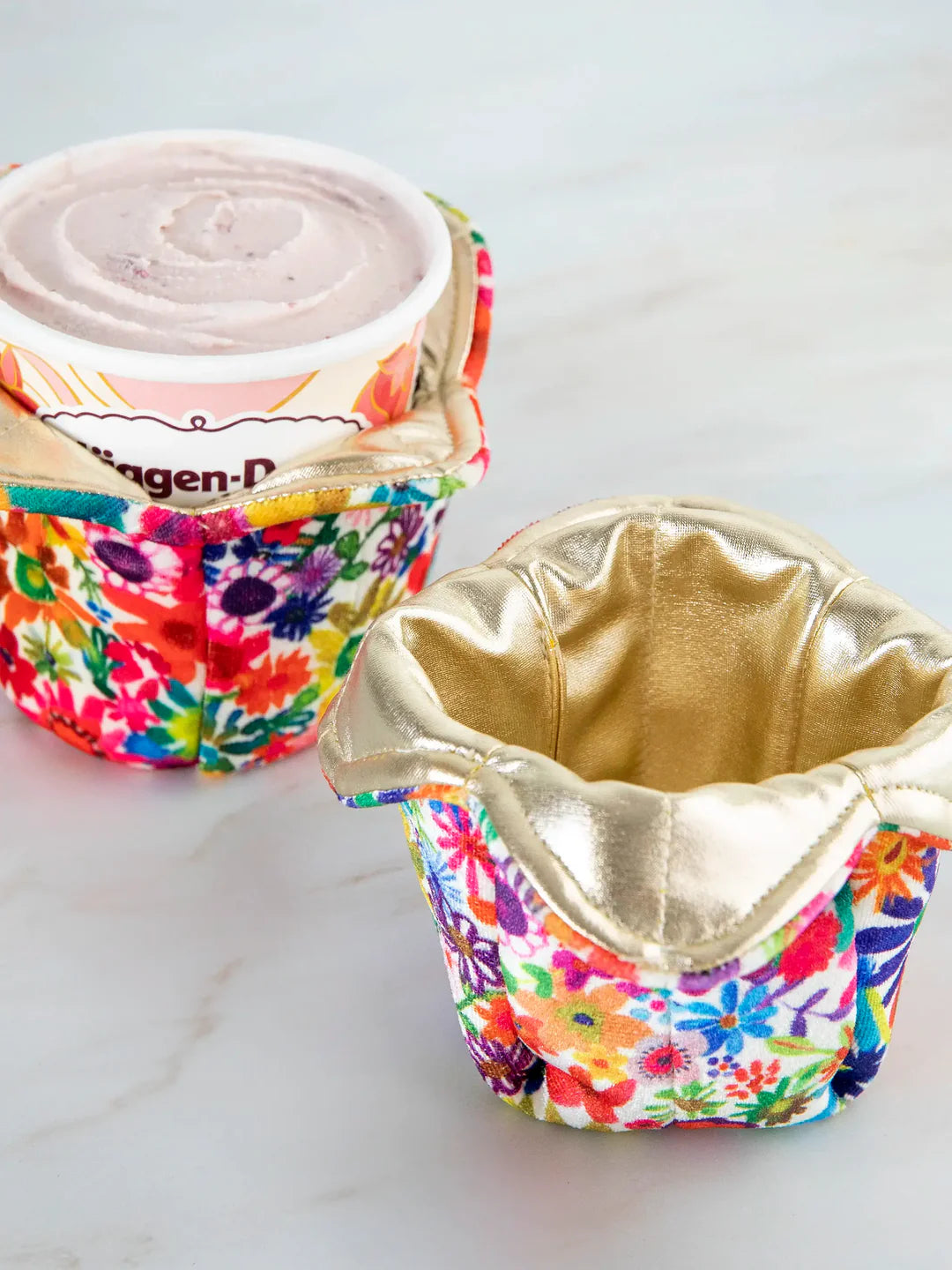 Natural Life Ice Cream Cozy - Bright Floral Garden - Lace and Grace Boutique