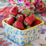 Natural Life Ceramic Berry Colander - Cream Floral - Lace and Grace Boutique