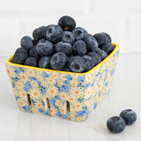 Natural Life Ceramic Berry Colander - Cream Floral - Lace and Grace Boutique
