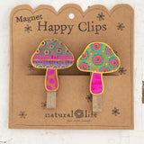 Natural Life Happy Magnet Clips - Mushroom - Lace and Grace Boutique