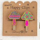 Natural Life Happy Magnet Clips - Mushroom - Lace and Grace Boutique
