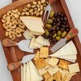 Natural Life Folk Flower Wooden Cheese Knives Set - Lace and Grace Boutique
