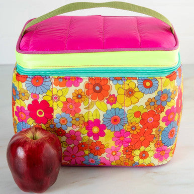 Natural Life Lunchbox Mini Cooler - Yellow & Pink Retro - Lace and Grace Boutique