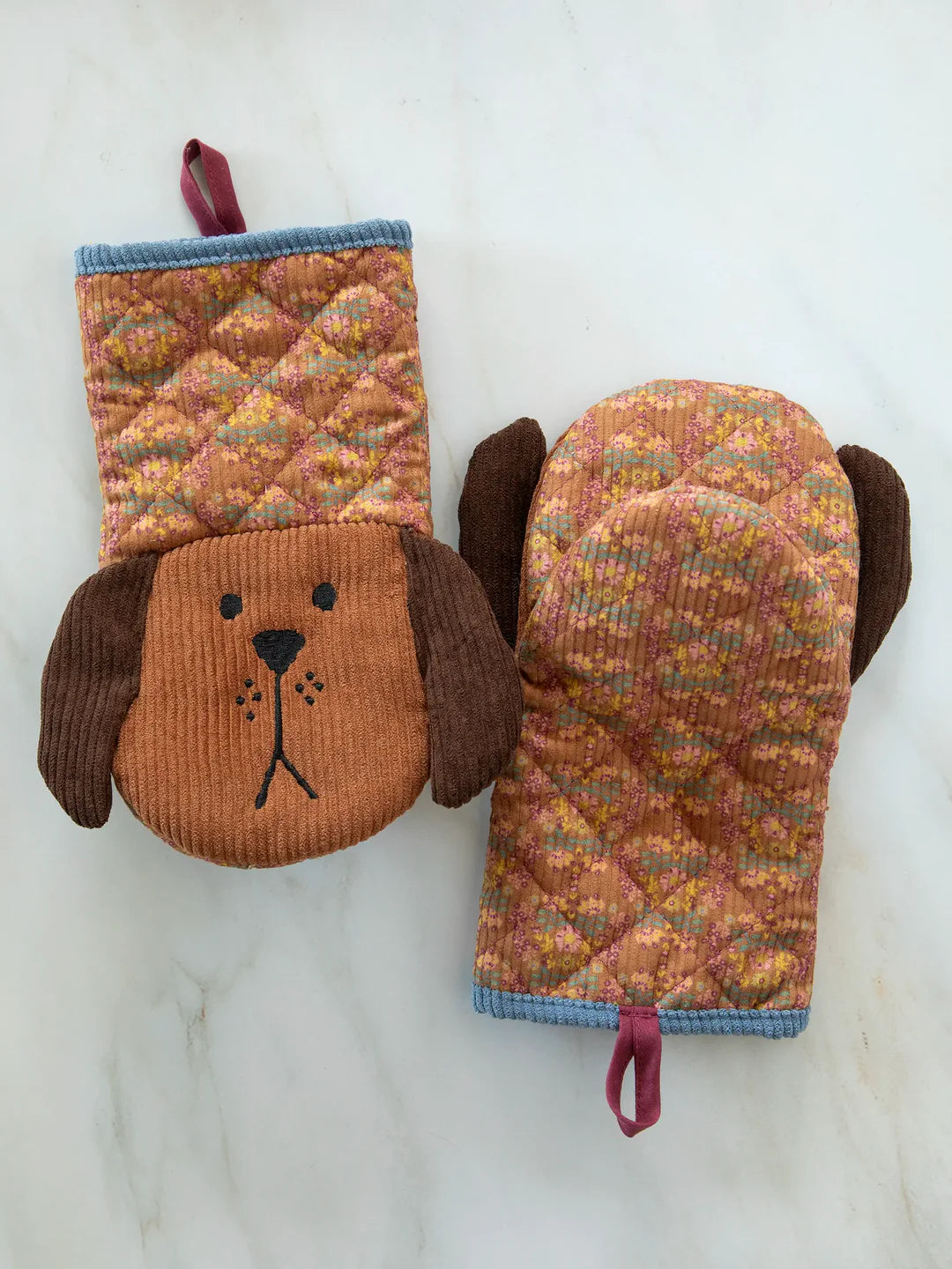 Natural Life Quilted Midi Oven Mitt - Dog - Lace and Grace Boutique
